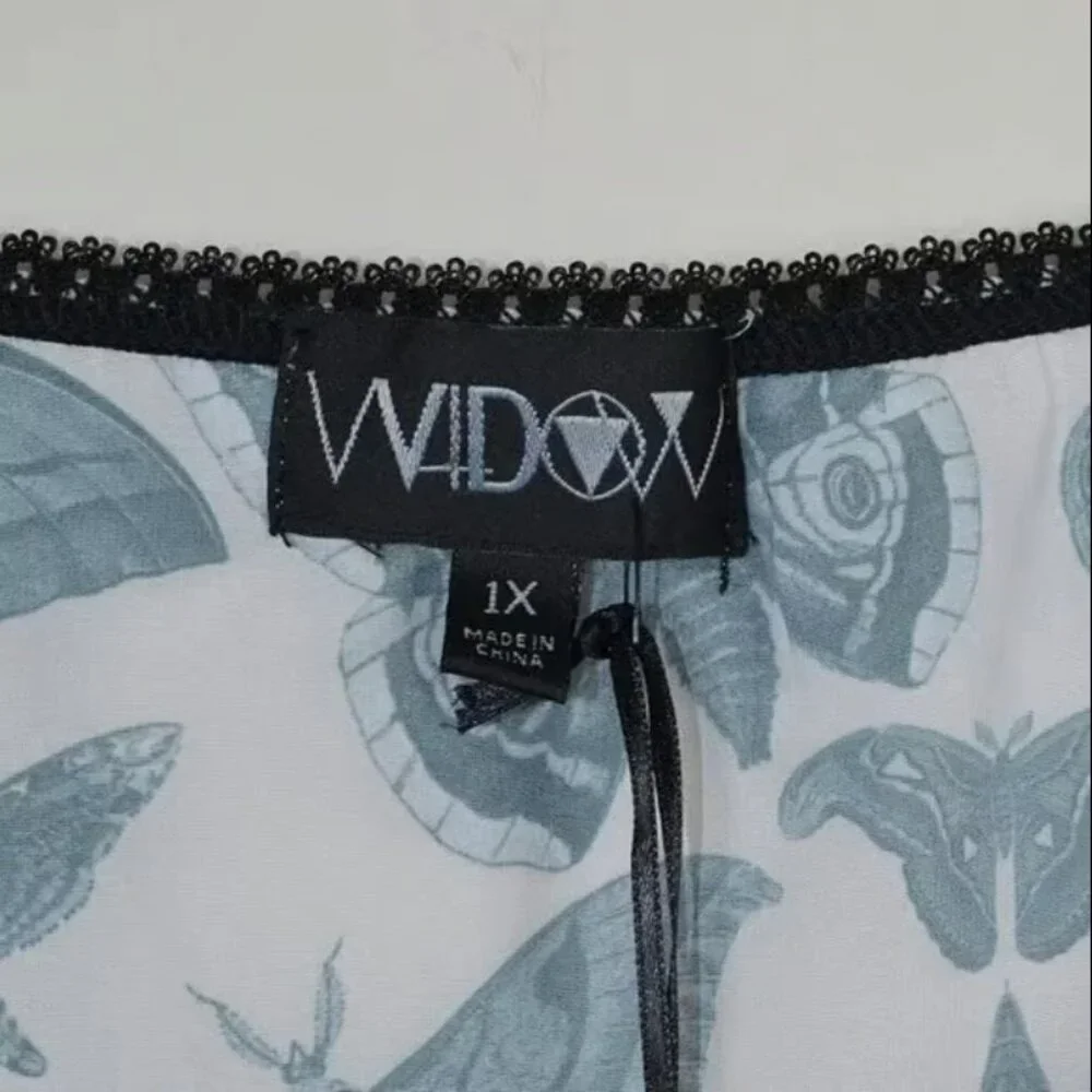 Dolls Kill Widow Divine Spirit World Lace Trim Moth Print Dress NWT - Picture 6 of 7